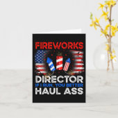 4 juli Mannen Fireworks Director als ik je Ru run Kaart (Gele Bloem)