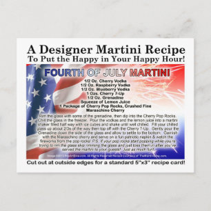 4 juli Martini Recept Briefkaart