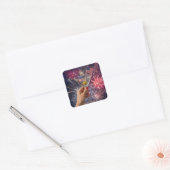 4 juli Martini Toast Vierkante Sticker (Envelop)