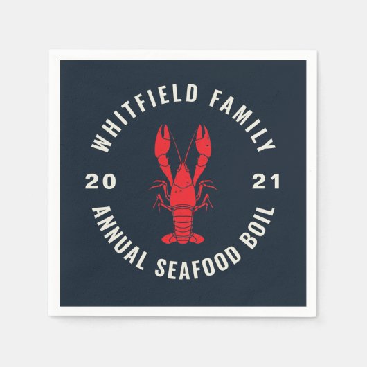 4 juli Matching Family Seafood Boil Custom Servet (Voorkant)