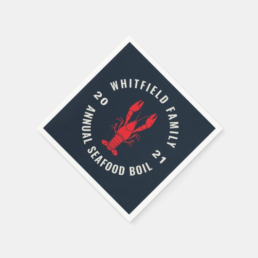 4 juli Matching Family Seafood Boil Custom Servet (Hoek)