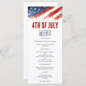 4 juli Menu Kaart (Voorkant / Achterkant)