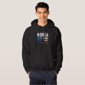4 juli Merica Amerikaanse vlagglazen bakken G Hoodie (Voorkant volledig)