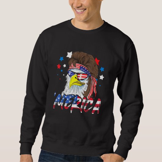 4 juli Merica Eagle Mullet Verenigde Staten - Amer Trui (Voorkant)