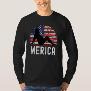 4 juli Merica Fat Party Drink volwassen Joke T-shirt