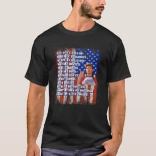 4 juli Merica Funny met  naam Lover F T-shirt