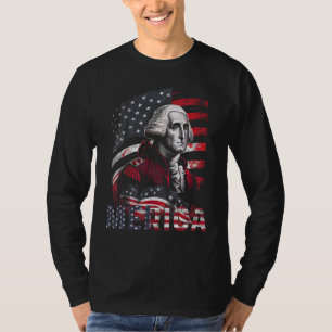 4 juli Merica George Washington Mannen Vrouwen Ame T-shirt