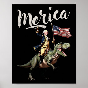 4 juli Merica George Washington rijdt op een Dino Poster
