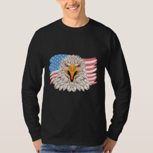 4 juli Merica Usa vlag Bald Eagle Patriotic V T-shirt