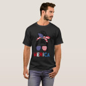 4 juli Merica zonnebril Classy Moeder Leven Troep T-shirt (Voorkant volledig)