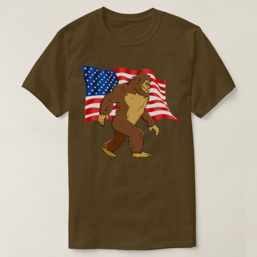 4 juli met Amerikaans vlaggestek T-shirt (Design voorkant)