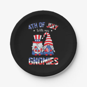 4 juli met mijn gnomen patriottic gnome papieren bordje