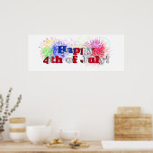 4 juli met vuurwerk poster (Keuken)