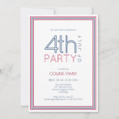 4 juli Modern Family Reunion Summer Party Kaart (Voorkant)