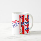 4 juli mok met tekst America Ya'll (Voorkant rechts)