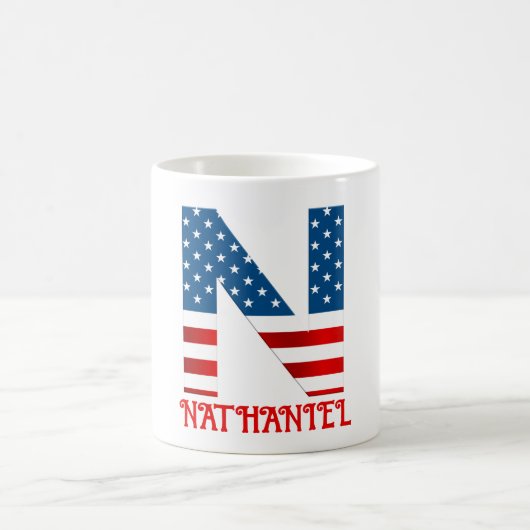 4 juli Monogram gepersonaliseerde koffie-Mok Koffiemok (Center)