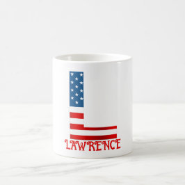 4 juli Monogram gepersonaliseerde koffie-Mok Koffiemok