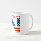 4 juli Monogram gepersonaliseerde koffie-Mok Koffiemok (Voorkant rechts)