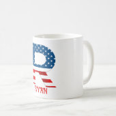 4 juli Monogram gepersonaliseerde koffie-Mok Koffiemok (Voorkant rechts)