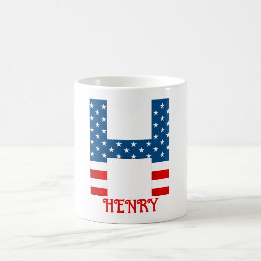 4 juli Monogram gepersonaliseerde koffie-Mok Koffiemok (Center)