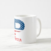 4 juli Monogram gepersonaliseerde koffie-Mok Koffiemok (Voorkant rechts)