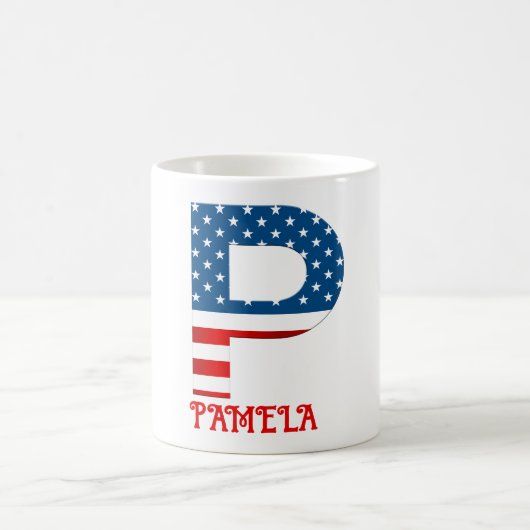 4 juli Monogram gepersonaliseerde koffie-Mok Koffiemok (Center)