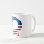 4 juli Monogram gepersonaliseerde koffie-Mok Koffiemok (Voorkant rechts)