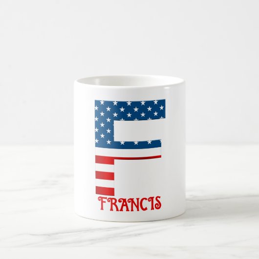 4 juli Monogram gepersonaliseerde koffie-Mok Koffiemok (Center)