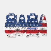 4 juli Monogram Naam Patriottische Amerikaanse vla Bedankdoosjes (Uitgevouwen)