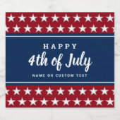 4 juli Monogram patriottische sterstakingen Bier Etiket (Enkel label)