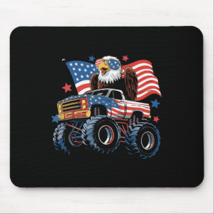 4 juli Monster Truck Bald Eagle Amerikaanse vlag Muismat