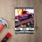 4 juli Monster Truck Verjaardagsfeest Kaart