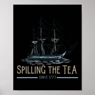 4 juli morsen van de thee sinds 1773 vierde van poster