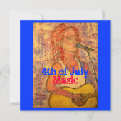 4 juli Muziek Kaart (Voorkant)
