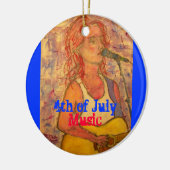 4 juli Muziek Keramisch Ornament (Links)