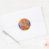 4 juli Muziek Ronde Sticker (Envelop)