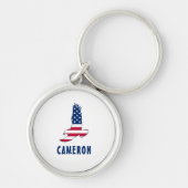 4 juli Naam VS Vlag Amerikaanse Adelaar Amerika Sleutelhanger (Voorkant)