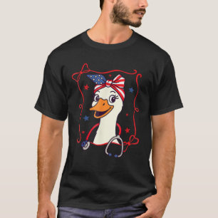 4 juli Nurse Life Nursing Gekke Goose Indepen T-shirt