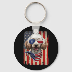4 juli Odle Dog Amerikaanse Vlag Usa Patriottisch Sleutelhanger