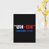 4 juli Oeps Engeland 1776 Grappig Cadeau Amerikaan Kaart (Gele Bloem)