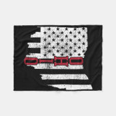 4 juli Ohio US Flag States  Fleece Deken (Voorkant (Horizontaal))