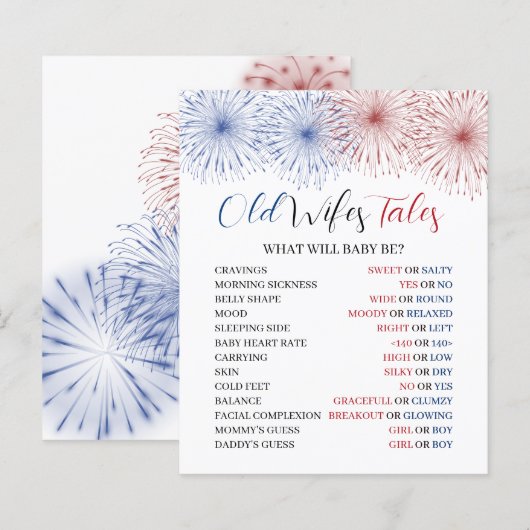 4 juli Old Wifes Tales spel. (Voorkant / Achterkant)