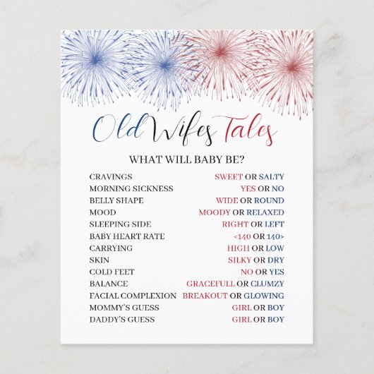 4 juli Old Wifes Tales spel. (Voorkant)