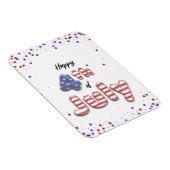 4 juli olieloons Stars Stripes - Magnet Magneet (Rechterzijde)