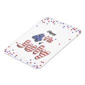 4 juli olieloons Stars Stripes - Magnet Magneet (Linkerzijde)