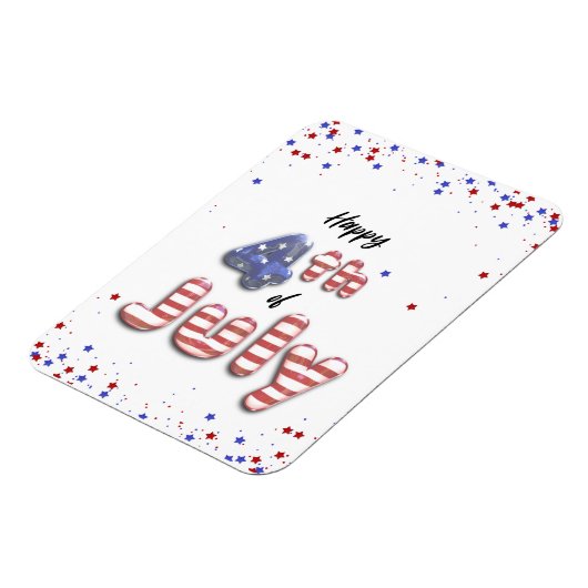 4 juli olieloons Stars Stripes - Magnet Magneet (Linkerzijde)