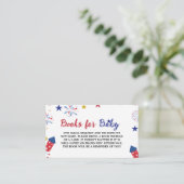4 juli Onafhankelijkheid Baby shower Boekaanvraag Informatiekaartje (Staand voorkant)