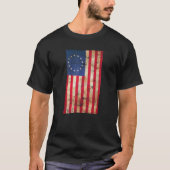 4 juli Onafhankelijkheid Betsy Ross 1776 Vlag van  T-shirt (Voorkant)