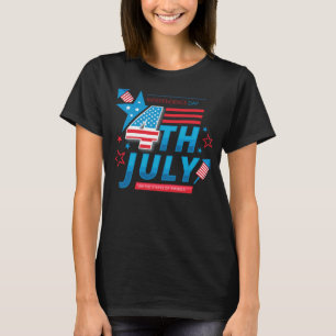 4 juli-onafhankelijkheid-dag-vlag Verenigde Staten T-shirt