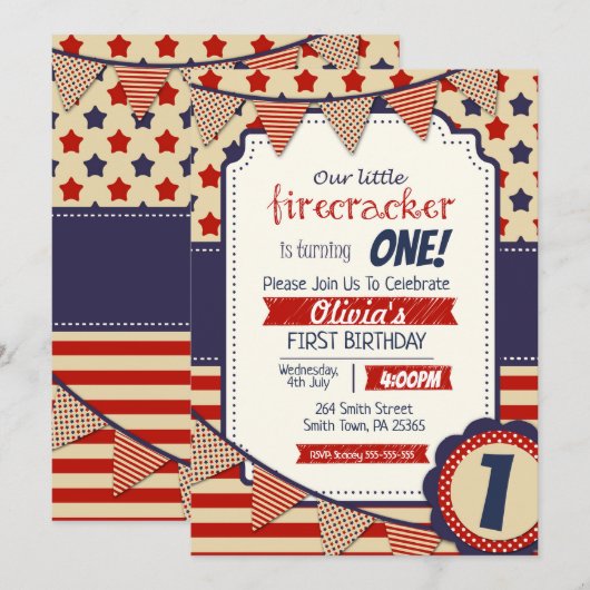 4 juli / Onafhankelijkheid Elke leeftijd die wordt Kaart (Voorkant / Achterkant)